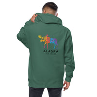 Alaska Moose Unisex fleece zip up hoodie