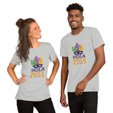 Hola Nola Mask and Feathers Short-Sleeve Unisex T-Shirt