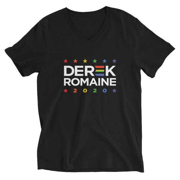 Derek and Romaine 2020 -Unisex Short Sleeve V-Neck T-Shirt
